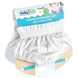 Uşaq üçün bez-tuman BabyJem, 2 əd, 3 yaş, ağ