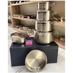 Набор кастрюль Korkmaz 006, серебристый, 11 предметов