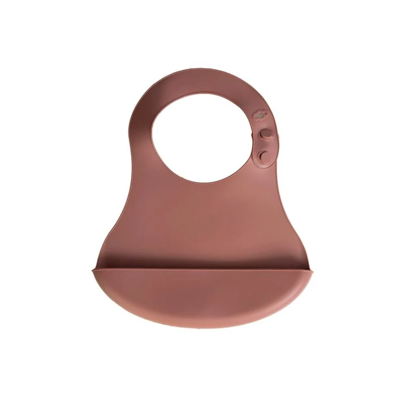 Нагрудник Babyjem Mocha, силикон, коричневый