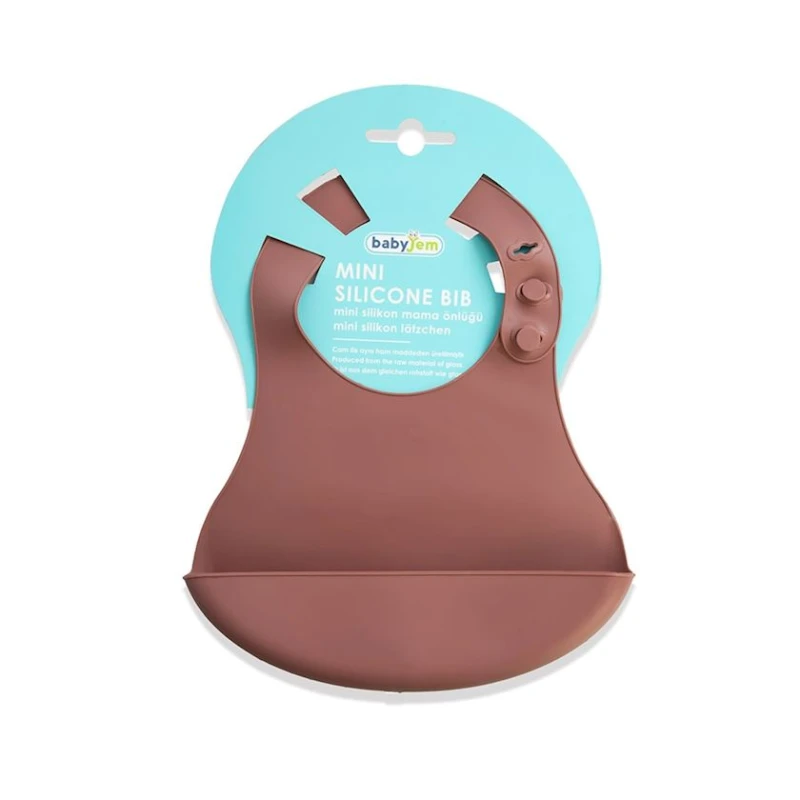 Нагрудник Babyjem Mocha, силикон, коричневый