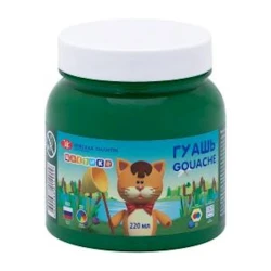 Гуашь Невская палитра Цветик, 220мл, зеленый темный