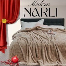 Yorğan Narlı 1144, 200x230 sm, bambuk, ikinəfərlik, qəhvəyi