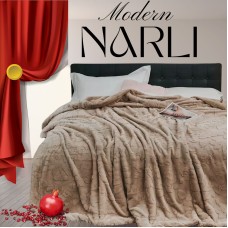 Yorğan Narlı 1144, 200x230 sm, bambuk, ikinəfərlik, qəhvəyi