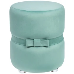 Пуфик 13, ткань, голубой, 40x35x35 см