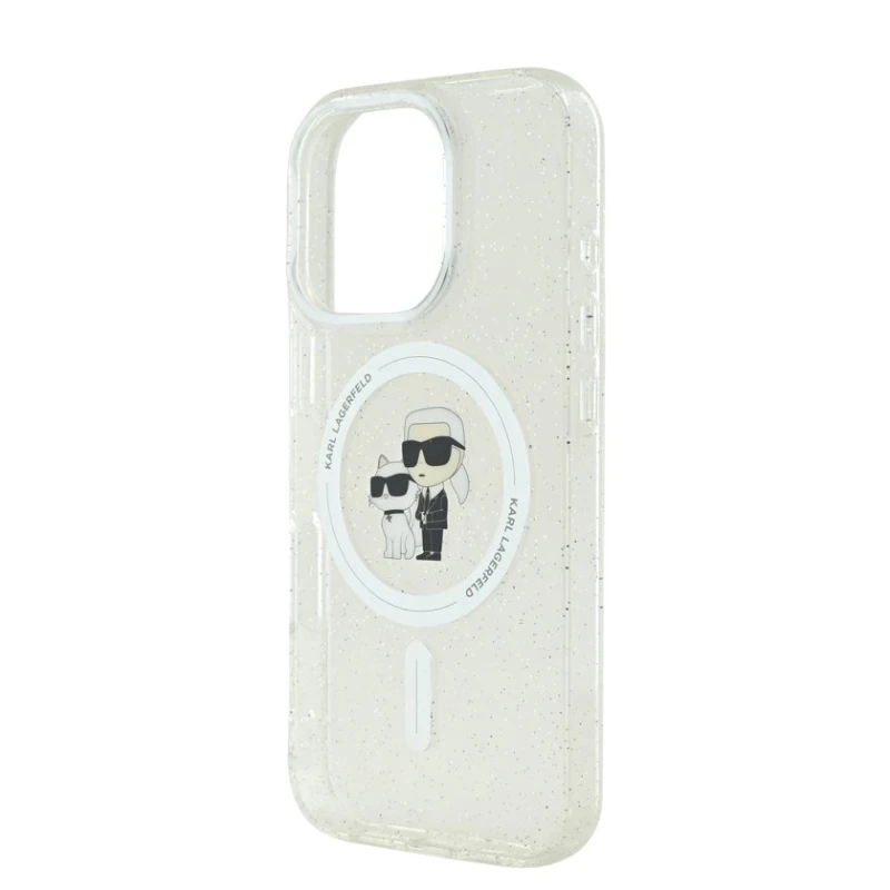 Чехол Karl Lagerfeld Magsafe Glitter Hard для Apple iPhone 16 Pro Max, Clear Чехол Karl Lagerfeld Magsafe Glitter Hard для Apple iPhone 16 Pro Max, Clear