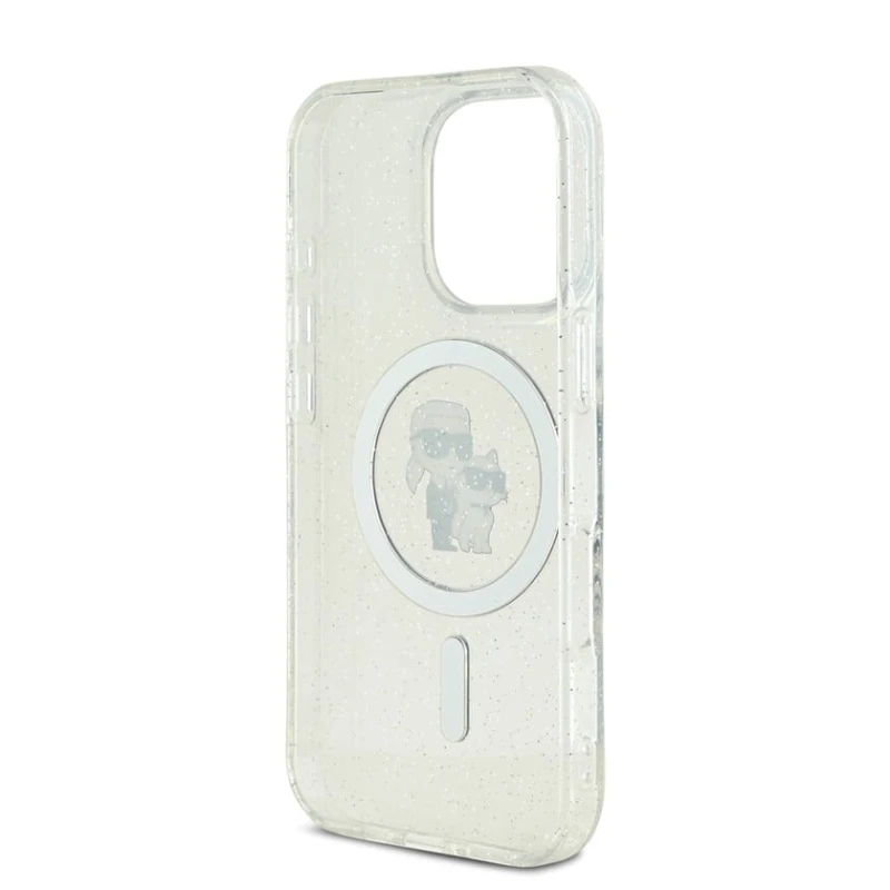 Чехол Karl Lagerfeld Magsafe Glitter Hard для Apple iPhone 16 Pro Max, Clear Чехол Karl Lagerfeld Magsafe Glitter Hard для Apple iPhone 16 Pro Max, Clear