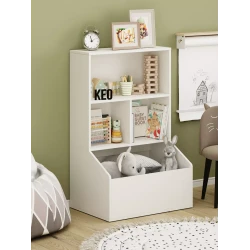 Стеллаж Keo Toys, 110x50x70 см, ЛДСП, белый