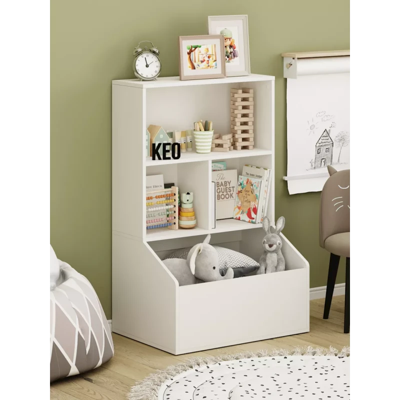 Стеллаж Keo Toys, 110x50x70 см, ЛДСП, белый