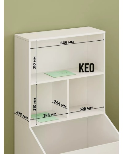Stellaj Keo Toys, 110x50x70 sm, LDSP, ağ