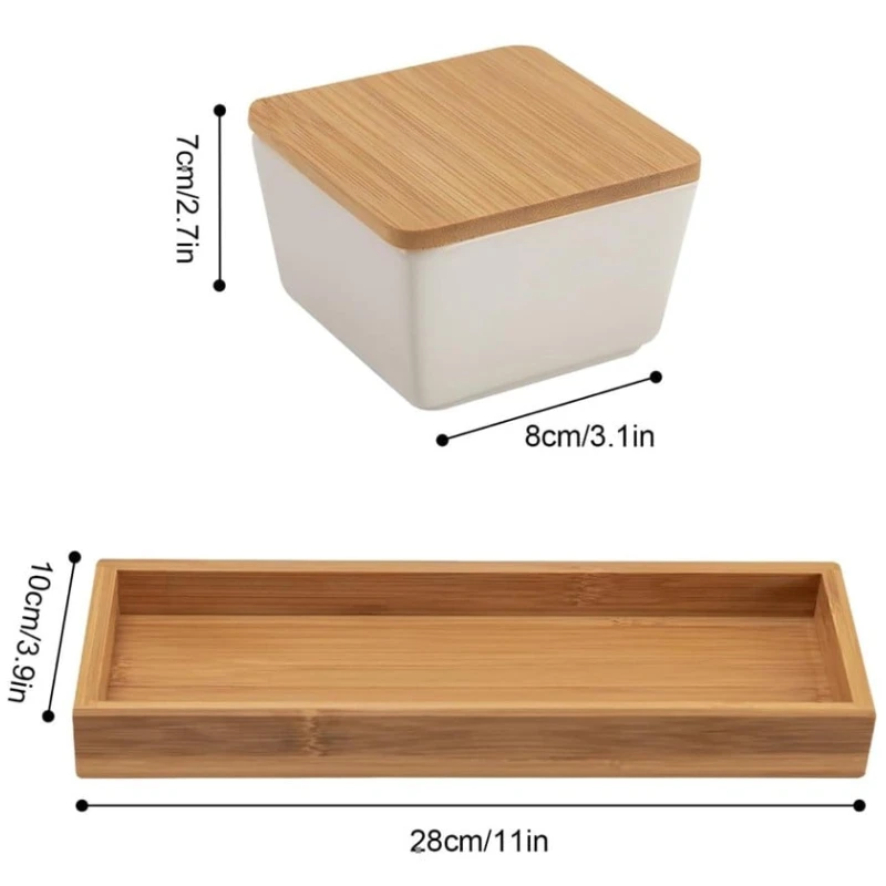 Çərəz qabı, bambuk/şüşə, ağ/qəhvəyi, 10x28 sm