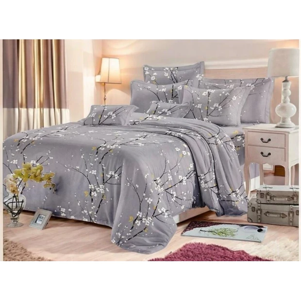 Комплект постельного белья Luxe Cotton Lu-xe-000479 пододеяльник 160х240 см, простыня 160х220 см, наволочки 50x70 см, односпальный, сатин, разноцветный