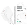 Сетевое зарядное устройство Hoco C110A, PD 35W, 2 USB-C White Сетевое зарядное устройство Hoco C110A, PD 35W, 2 USB-C White