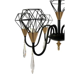 Люстра подвесная Şəms Aydınlatma 8129-6 BK, черная/золотистая