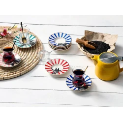 Набор чайный Porland Wild Life 04ALM007478, 4 персон, 8 шт, фарфор, разноцветный