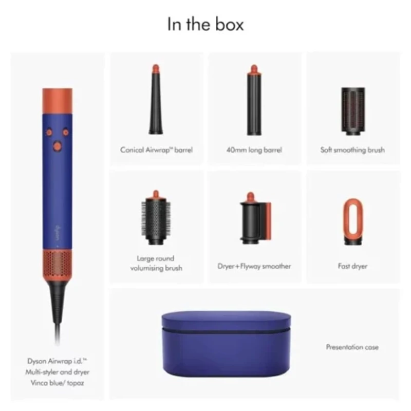 Мультистайлер Dyson HS08 Airwrap i.d. Straight+Wavy Vinca Blue/Topaz Мультистайлер Dyson HS08 Airwrap i.d. Straight+Wavy Vinca Blue/Topaz