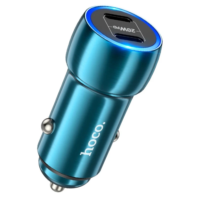 Автомобильное зарядное устройство Hoco Z48 Blue
