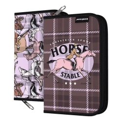 Пенал-книжка Erich Krause Horse Racing, разноцветный
