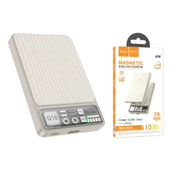 Внешний аккумулятор Hoco Q18 Wireless Charger 22.5W, 10000mAh White Внешний аккумулятор Hoco Q18 Wireless Charger 22.5W, 10000mAh White