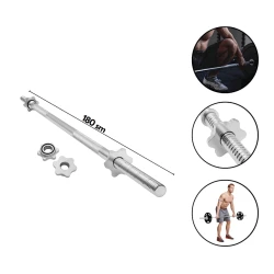 Гриф для штанги 1753, железо, серебристый, 180 см