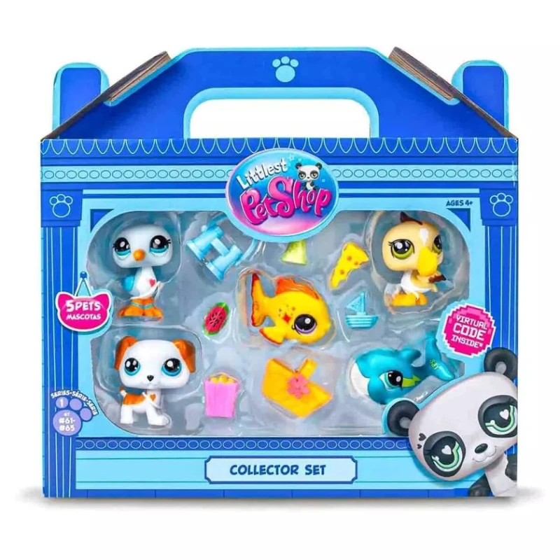 Набор фигурок Bandai LTD Littlest Pet Shop Collector Set Beach Besties Набор фигурок Bandai LTD Littlest Pet Shop Collector Set Beach Besties
