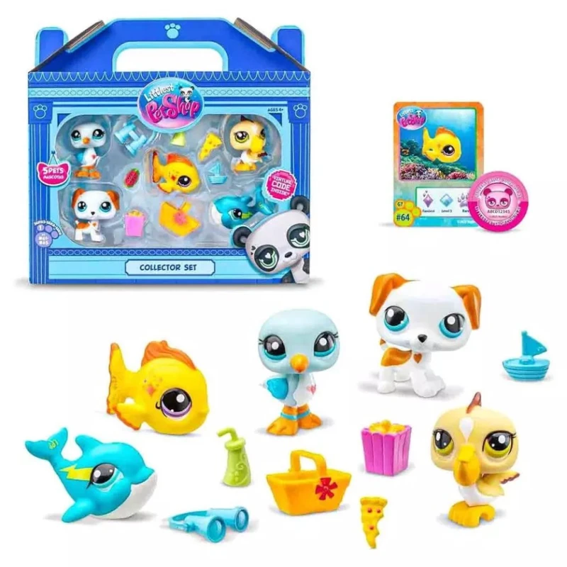 Набор фигурок Bandai LTD Littlest Pet Shop Collector Set Beach Besties Набор фигурок Bandai LTD Littlest Pet Shop Collector Set Beach Besties