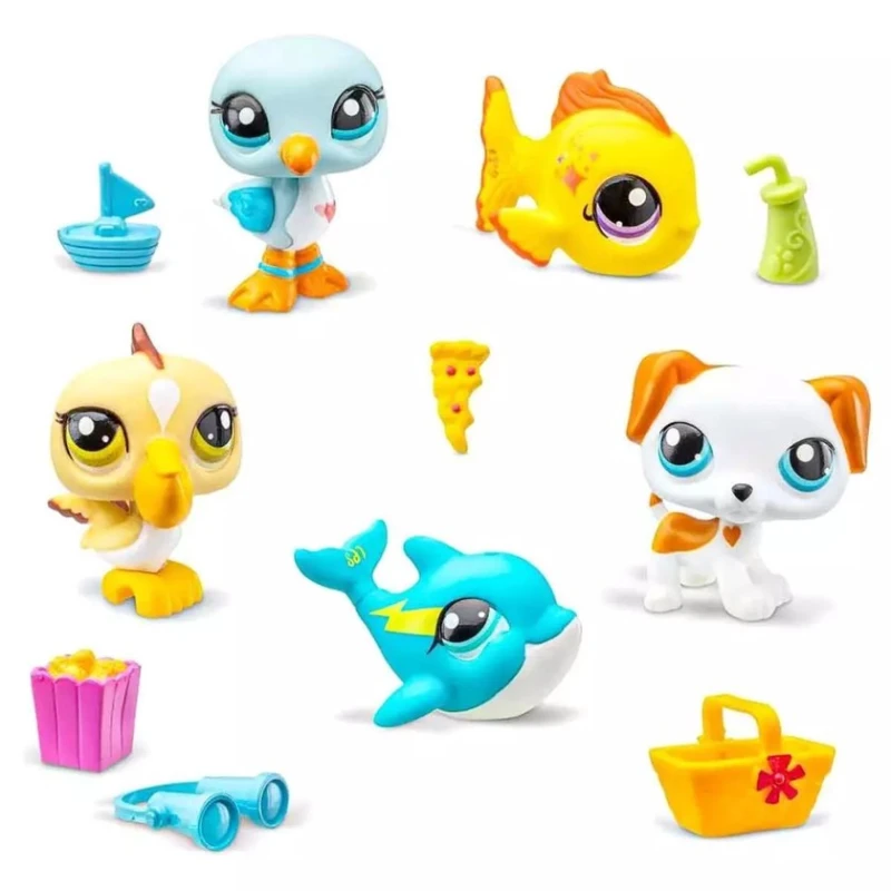 Набор фигурок Bandai LTD Littlest Pet Shop Collector Set Beach Besties Набор фигурок Bandai LTD Littlest Pet Shop Collector Set Beach Besties