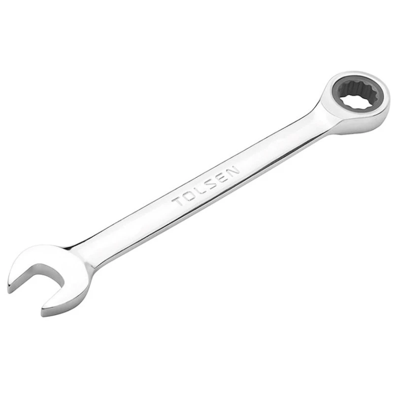 Комбинированный гаечный ключ Tolsen 15213, хромованадиевая сталь, серебристый