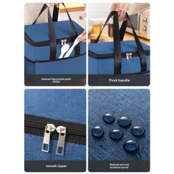 Термосумка, полиэстер, синяя, 21x24x18 см Термосумка, полиэстер, синяя, 21x24x18 см