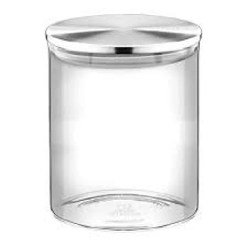 Банка для хранения Wilmax Thermo WL-888513, 760 мл, стекло/металл, прозрачный