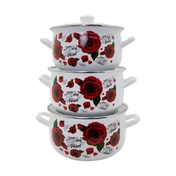 Набор кастрюль Frauzen FR-6675, белый, 3 предмета Набор кастрюль Frauzen FR-6675, белый, 3 предмета