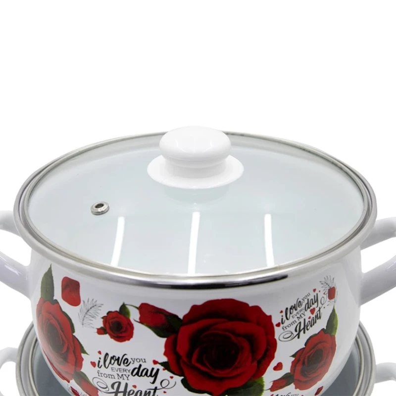 Набор кастрюль Frauzen FR-6675, белый, 3 предмета