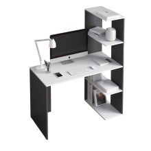 Yazı masası Ev Plus 12115836, LDSP, antrasit/ağ, 120x118x60 sm