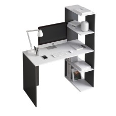 Yazı masası Ev Plus 12115836, LDSP, antrasit/ağ, 120x118x60 sm