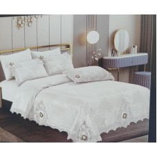 Yataq dəsti MiraNova SF-806, avro, ağ, yorğan üzü 245×250 sm, mələfə 250×260 sm, yastıq üzü 50×70 sm/4 əd