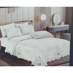 Комплект постельного белья MiraNova SF-806, евро, белый, пододеяльник 245×250 см, простыня 250×260 см, наволочки 50×70 см/4 шт