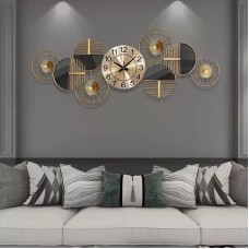 Настенные часы 6240_wallclock2, золотистый/черный, 100x36 см