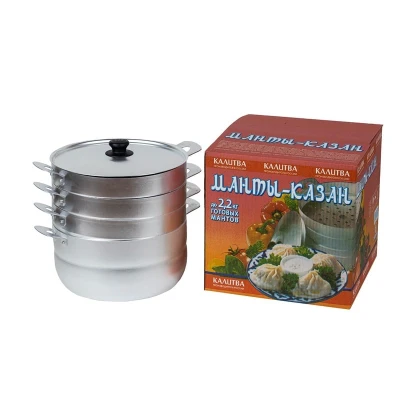 Казан Gallery Home GH-000084, алюминий, серебристый, 6 л Казан Gallery Home GH-000084, алюминий, серебристый, 6 л