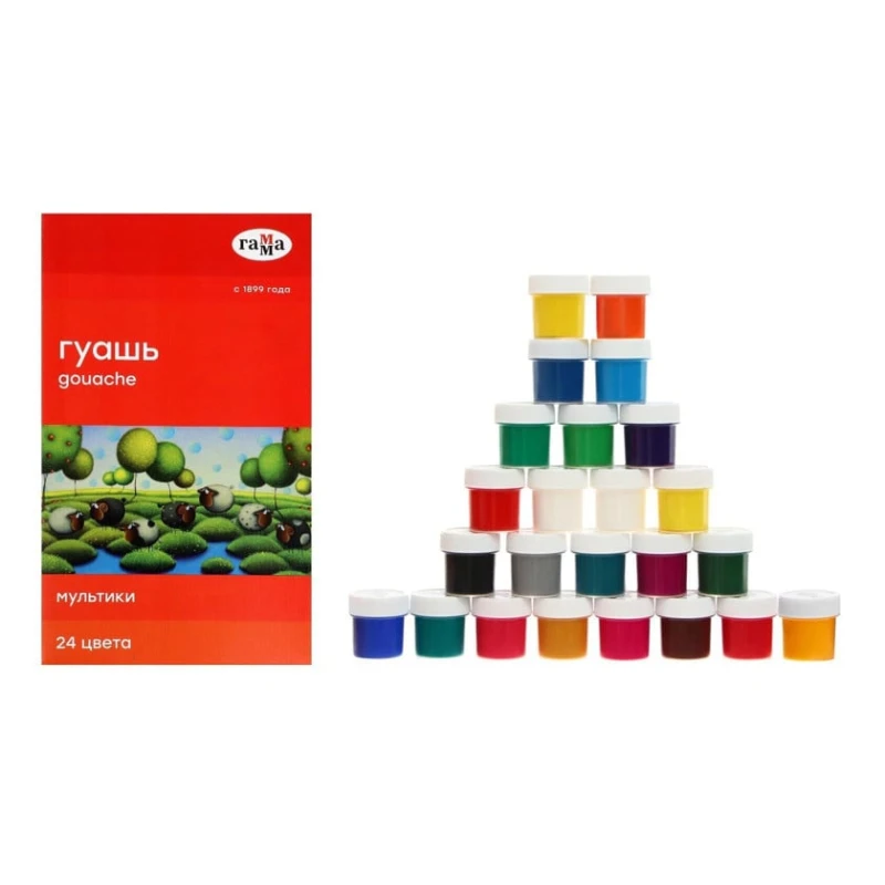 Гуашь Гамма Мультики, 24 цвета Гуашь Гамма Мультики, 24 цвета