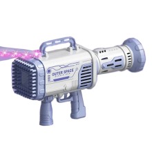 Sabun köpükləri buraxan 80 hole Automatic Rocket Launcher, bənövşəyi