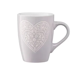 Чашка Ardesto Heart, керамика, серая, 330 мл Чашка Ardesto Heart, керамика, серая, 330 мл