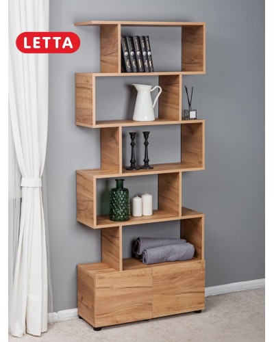 Stellaj Letta Votan, 176х25х73 sm, LDSP, bej