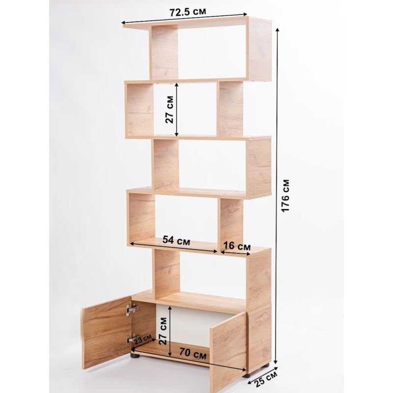 Стеллаж Letta Votan, 176х25х73 см, ЛДСП, бежевый Стеллаж Letta Votan, 176х25х73 см, ЛДСП, бежевый