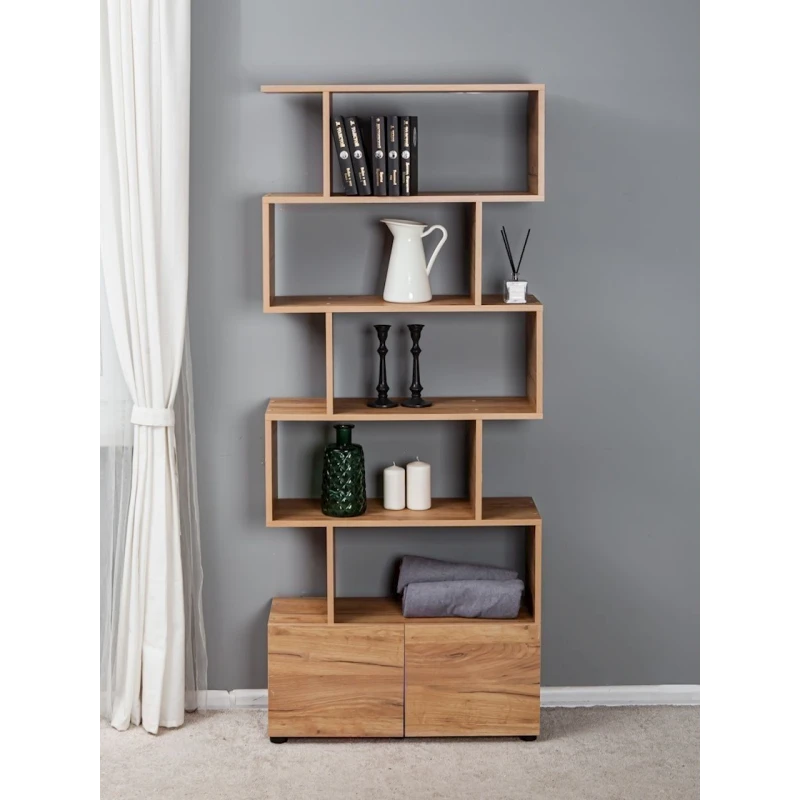 Стеллаж Letta Votan, 176х25х73 см, ЛДСП, бежевый Стеллаж Letta Votan, 176х25х73 см, ЛДСП, бежевый