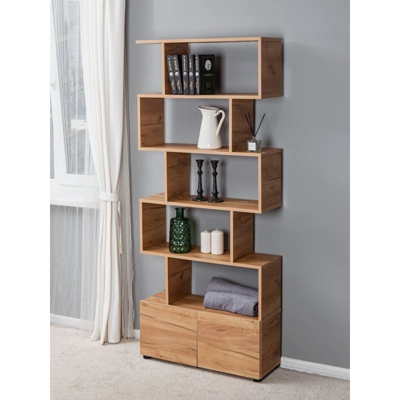 Стеллаж Letta Votan, 176х25х73 см, ЛДСП, бежевый Стеллаж Letta Votan, 176х25х73 см, ЛДСП, бежевый