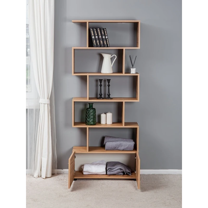 Стеллаж Letta Votan, 176х25х73 см, ЛДСП, бежевый Стеллаж Letta Votan, 176х25х73 см, ЛДСП, бежевый