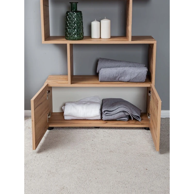 Стеллаж Letta Votan, 176х25х73 см, ЛДСП, бежевый Стеллаж Letta Votan, 176х25х73 см, ЛДСП, бежевый