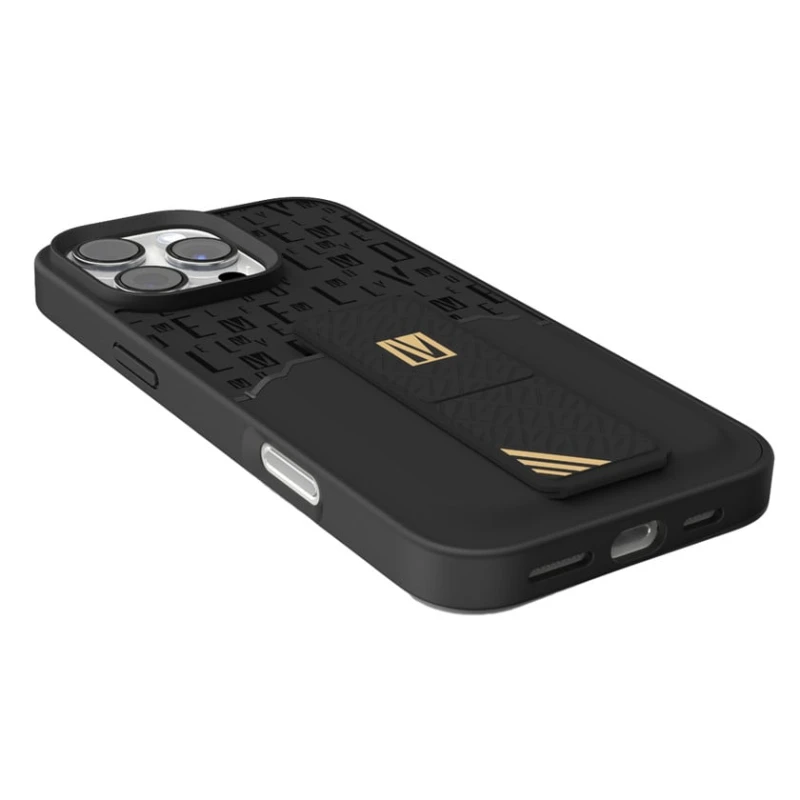 Чехол Levelo Morphix Gripstand с держателем для карт для Apple iPhone 16 Pro Black Чехол Levelo Morphix Gripstand с держателем для карт для Apple iPhone 16 Pro Black