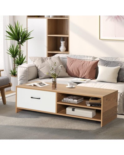Jurnallıq masa Ev Plus ev_12116067, LDSP, qəhvəyi, ağ, 120x40x35 sm