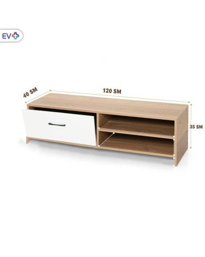 Jurnallıq masa Ev Plus ev_12116067, LDSP, qəhvəyi, ağ, 120x40x35 sm