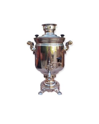 Samovar F35-AG-267, latun, gümüşü, 5 l
